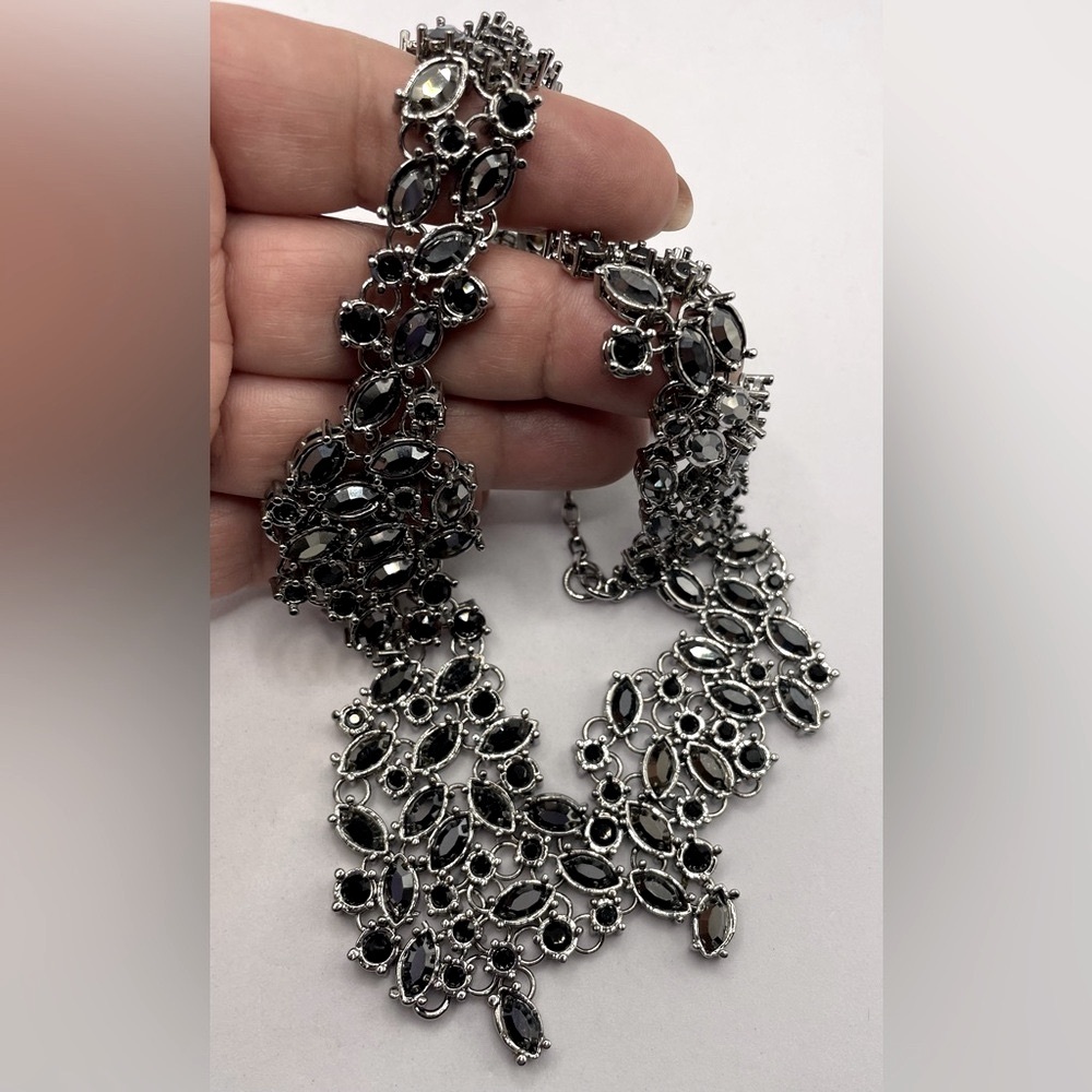 Rare Couture ST JOHN Signed Crystal Collar Necklace Stunning Statement Runway - Picture 3 of 13